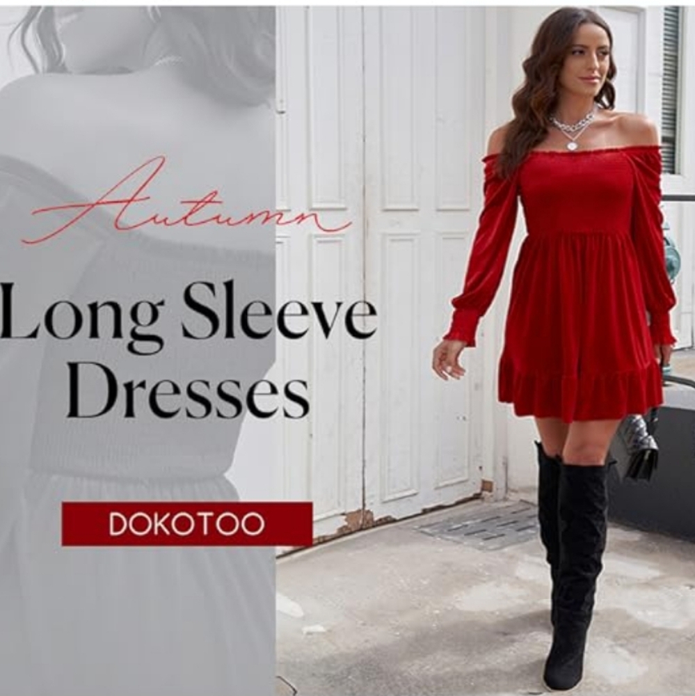 Long Sleeve Velvet Dress - Picture 6 of 14